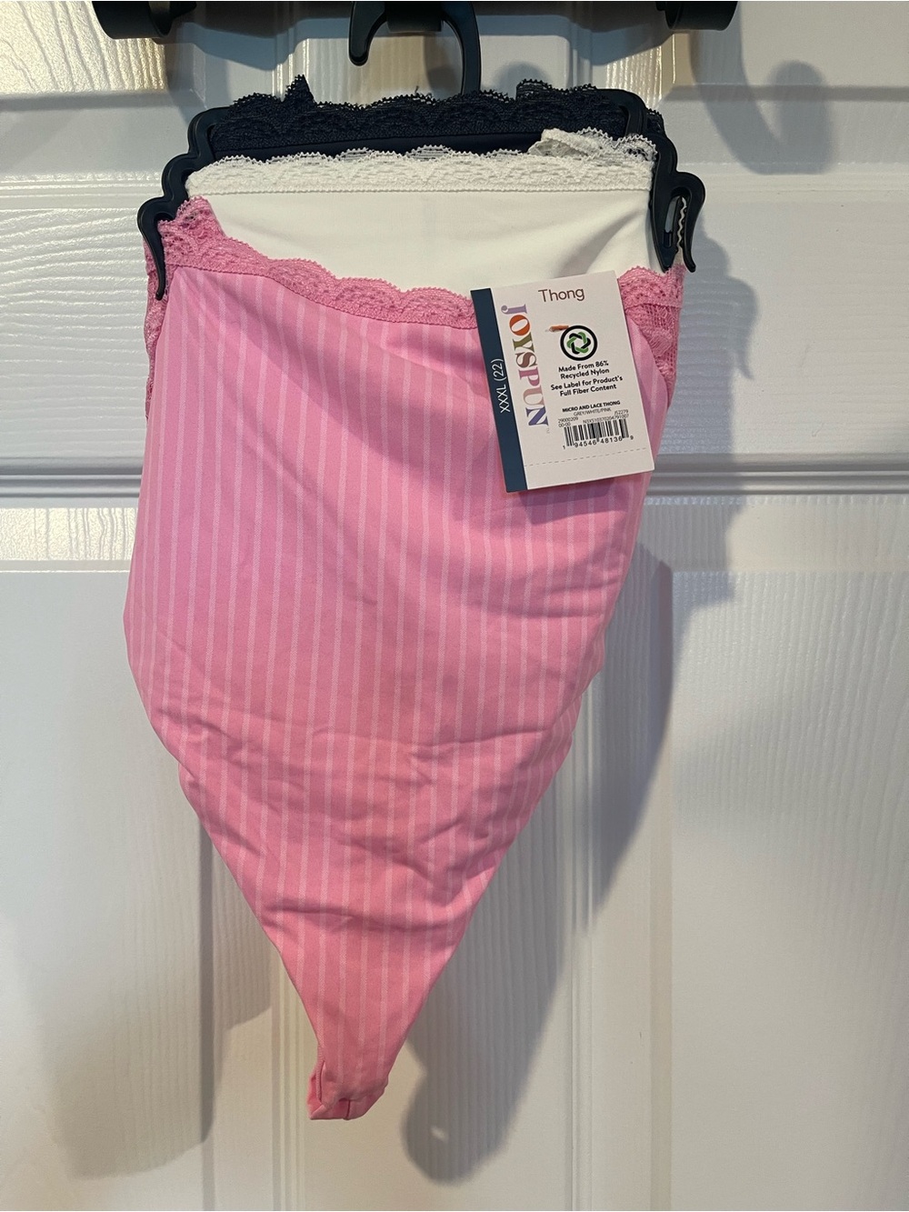 Thong Panty Pack XXXL 22 Comfortable Lace Trim 3 Pack NWT